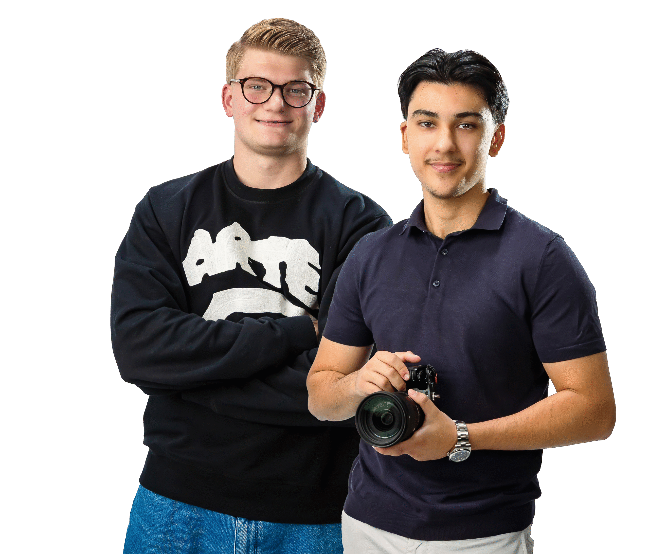 Khisraw en Mart samen achter de camera