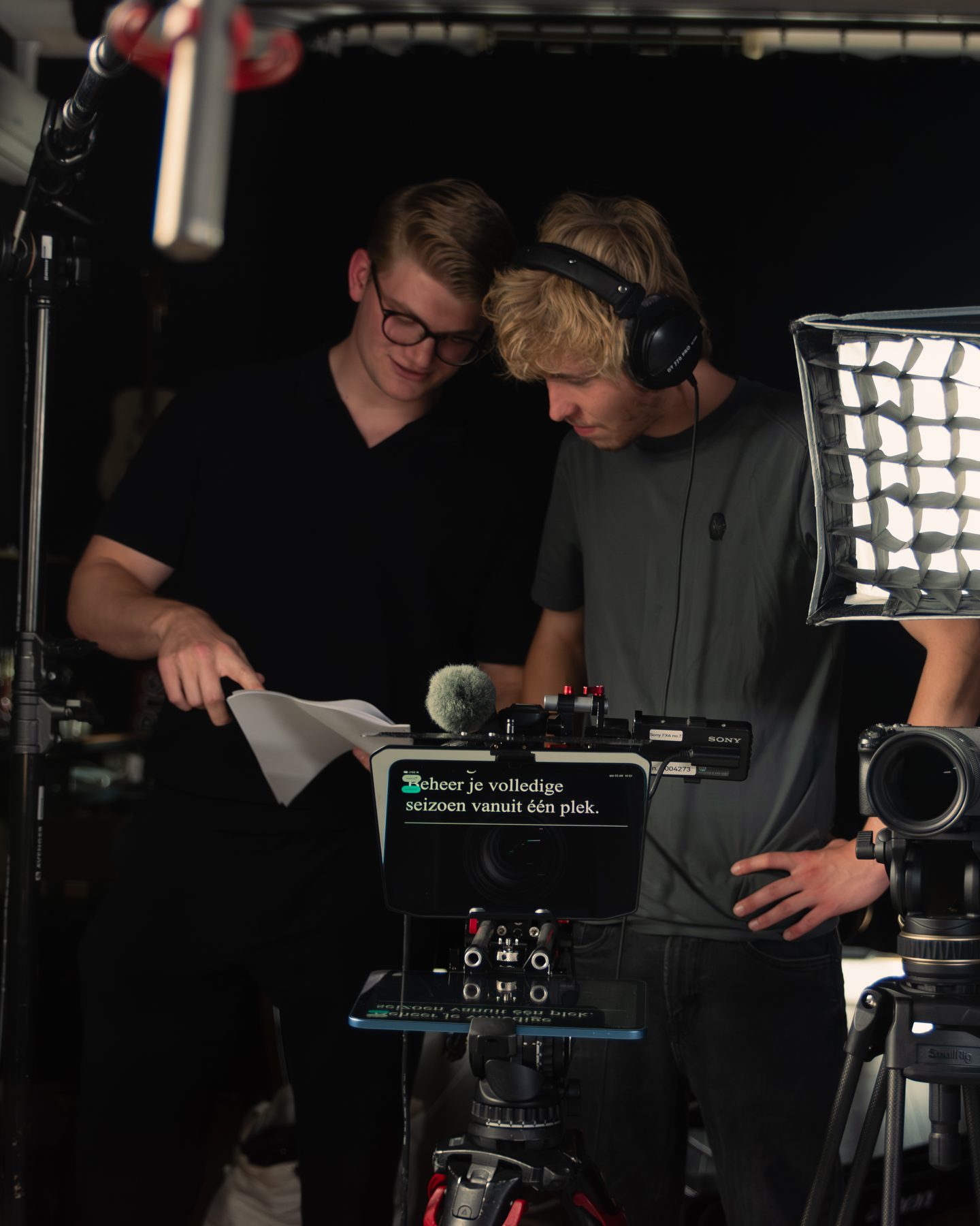 Beeldmotion tijdens een opname op locatie