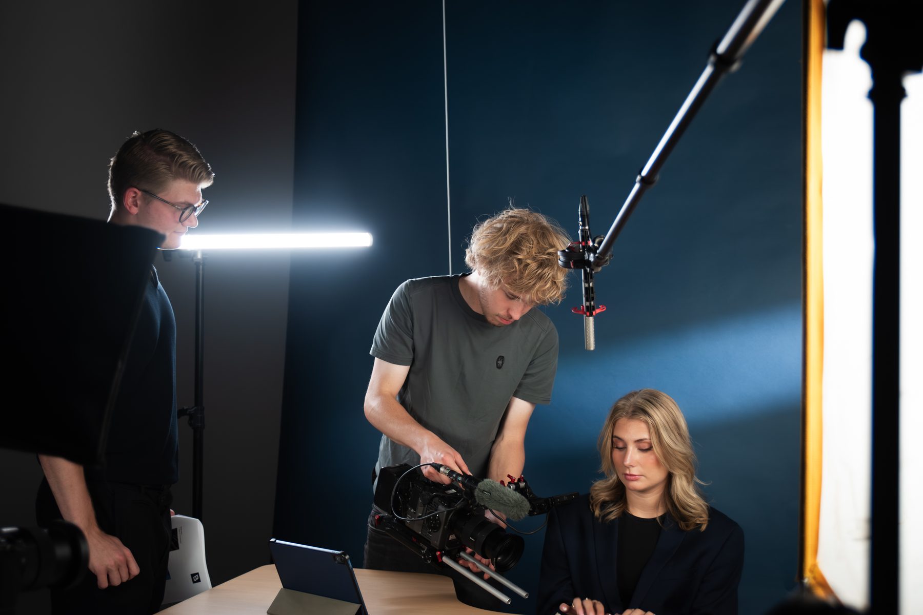 Beeldmotion tijdens een opname op locatie